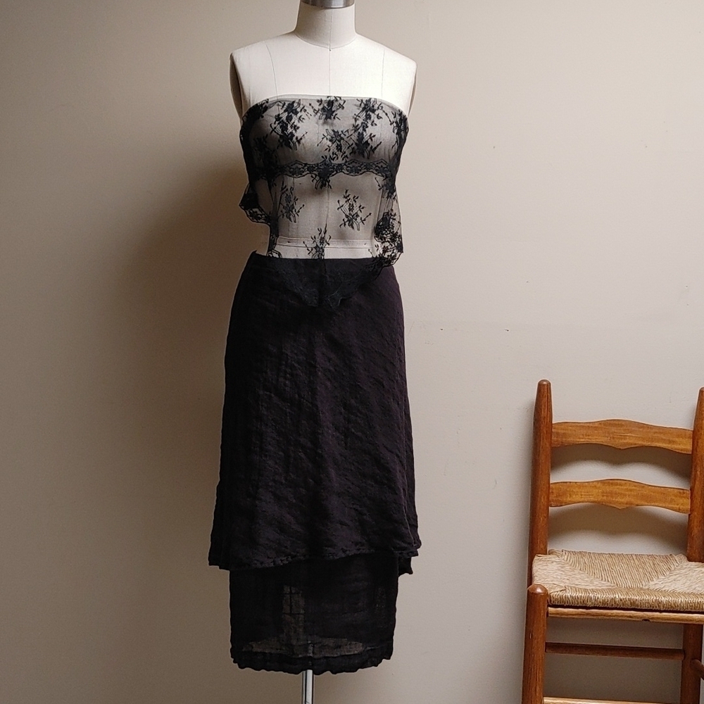 lili from Poland Black Gauze Layered Skirt S - Picture 10 of 16